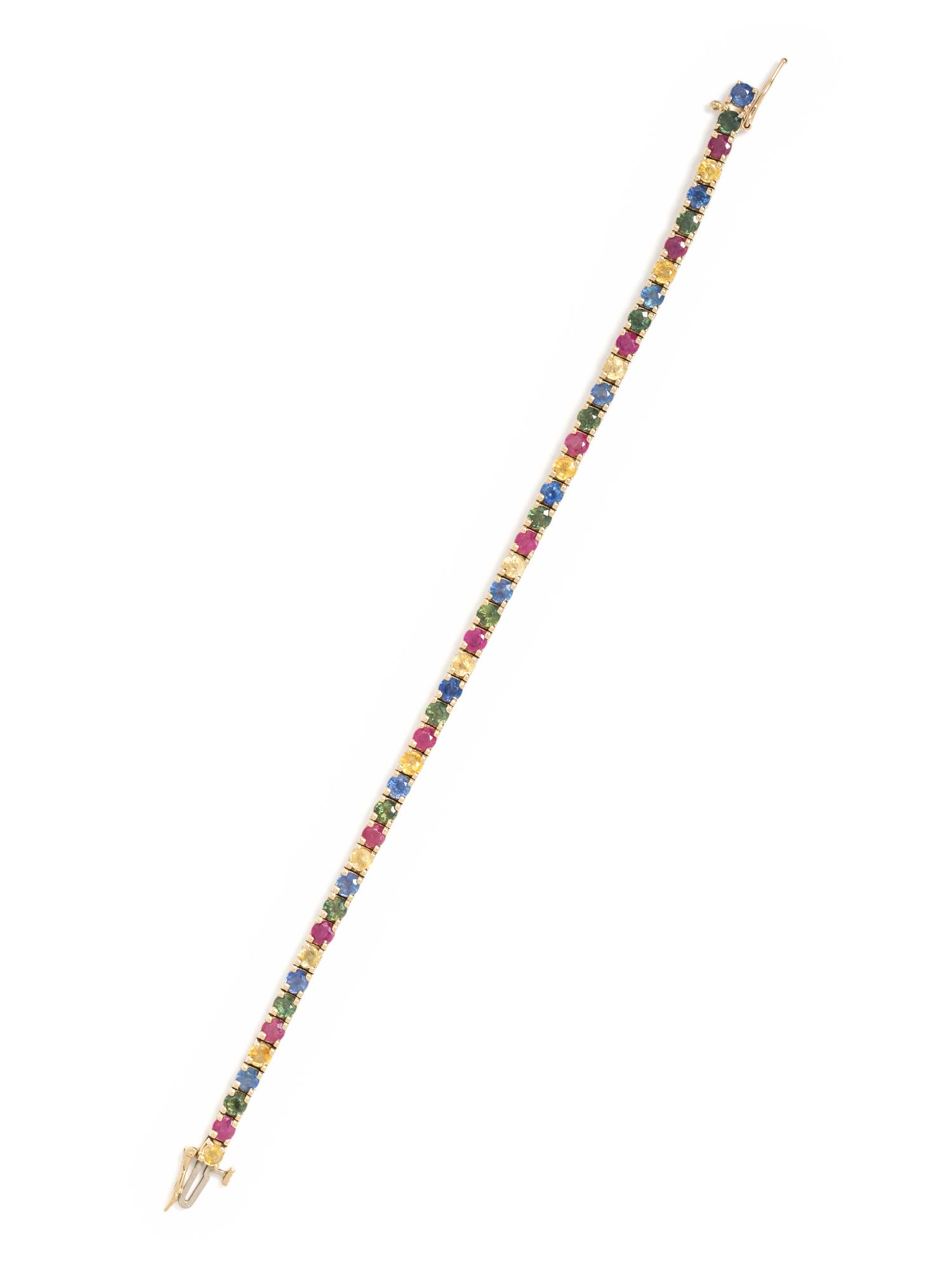 MULTICOLOR SAPPHIRE BRACELET
