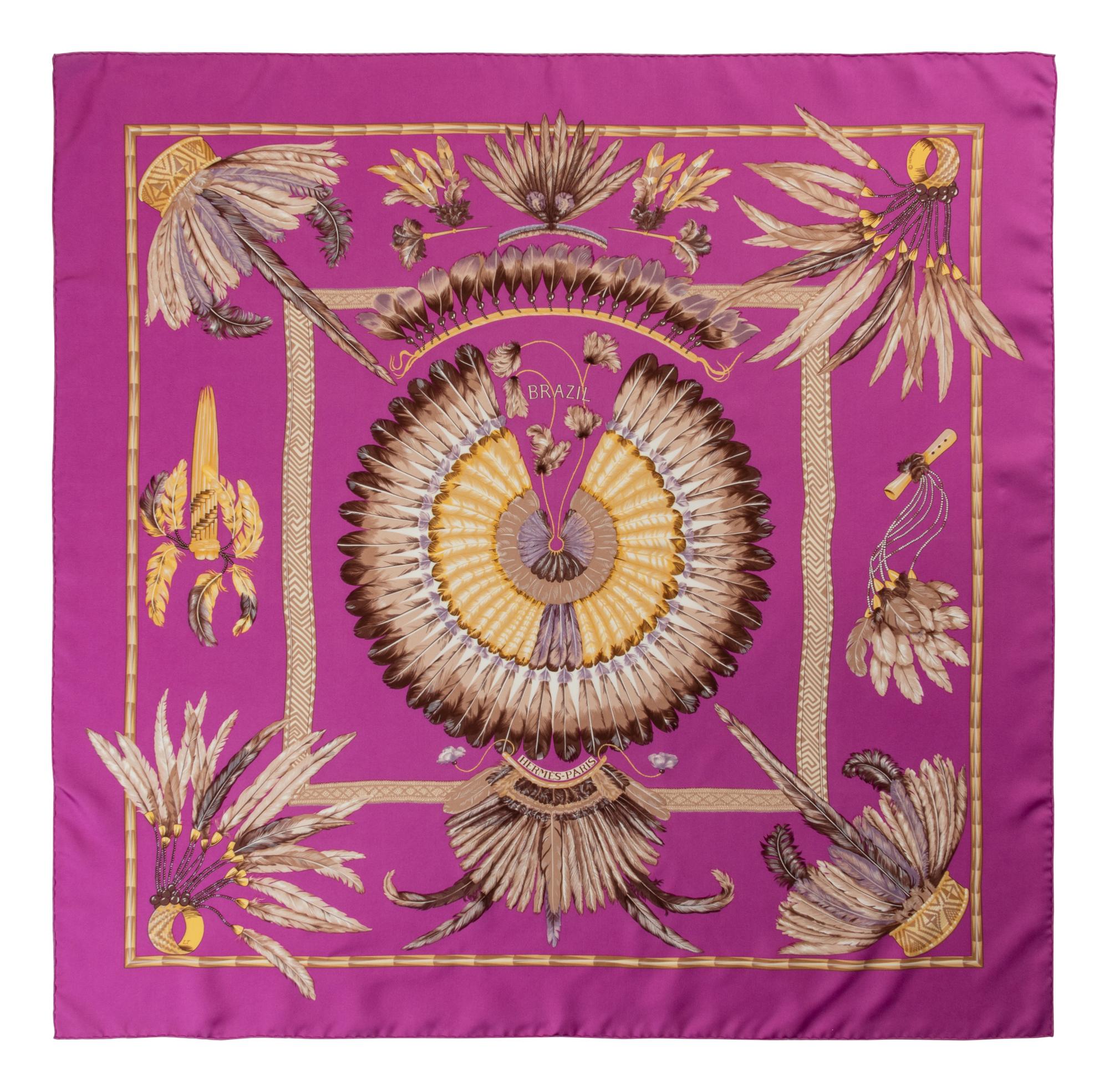Four Hermès 90cm Silk Scarves