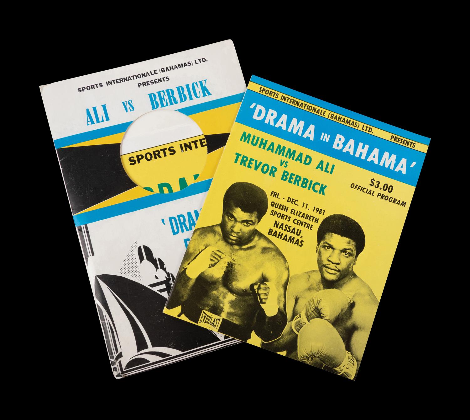 A Group of Muhammad Ali vs. Trevor Berbick Drama In Bahama On Site Fight Items,
