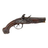 French Double Barrel Flintlock Pistol by Rennes Jourjon