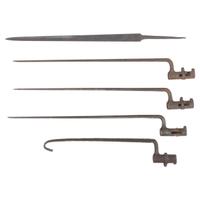 5 Relic US Socket Bayonets including ones altered to Pike and Body Hook