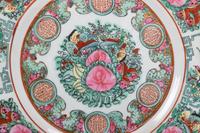 Six Chinese Export Porcelain Plates and Two Blue and White Bowls