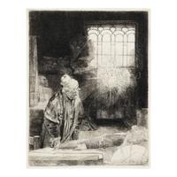 Rembrandt van Rijn (Dutch, 1606-1669) — A Scholar in his Study (Faust) , ca. 1652