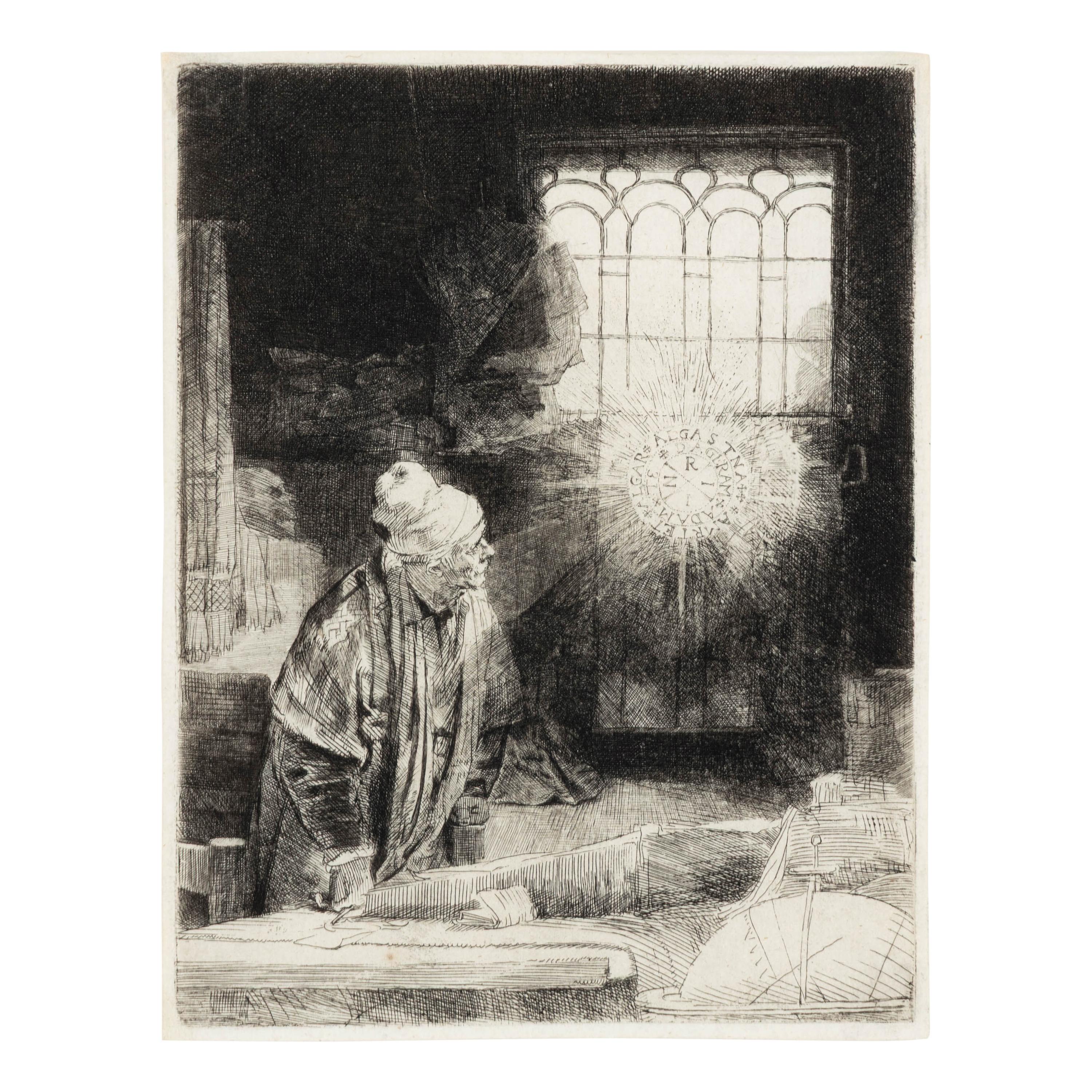 Rembrandt van Rijn (Dutch, 1606-1669) — A Scholar in his Study (Faust) , ca. 1652