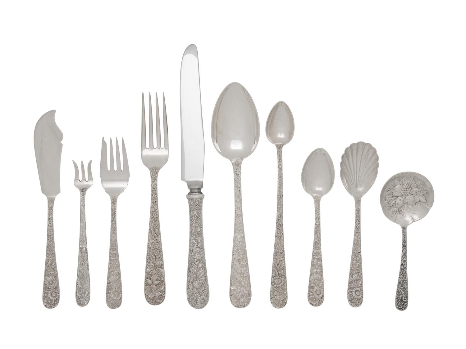 An American Silver Flatware Service