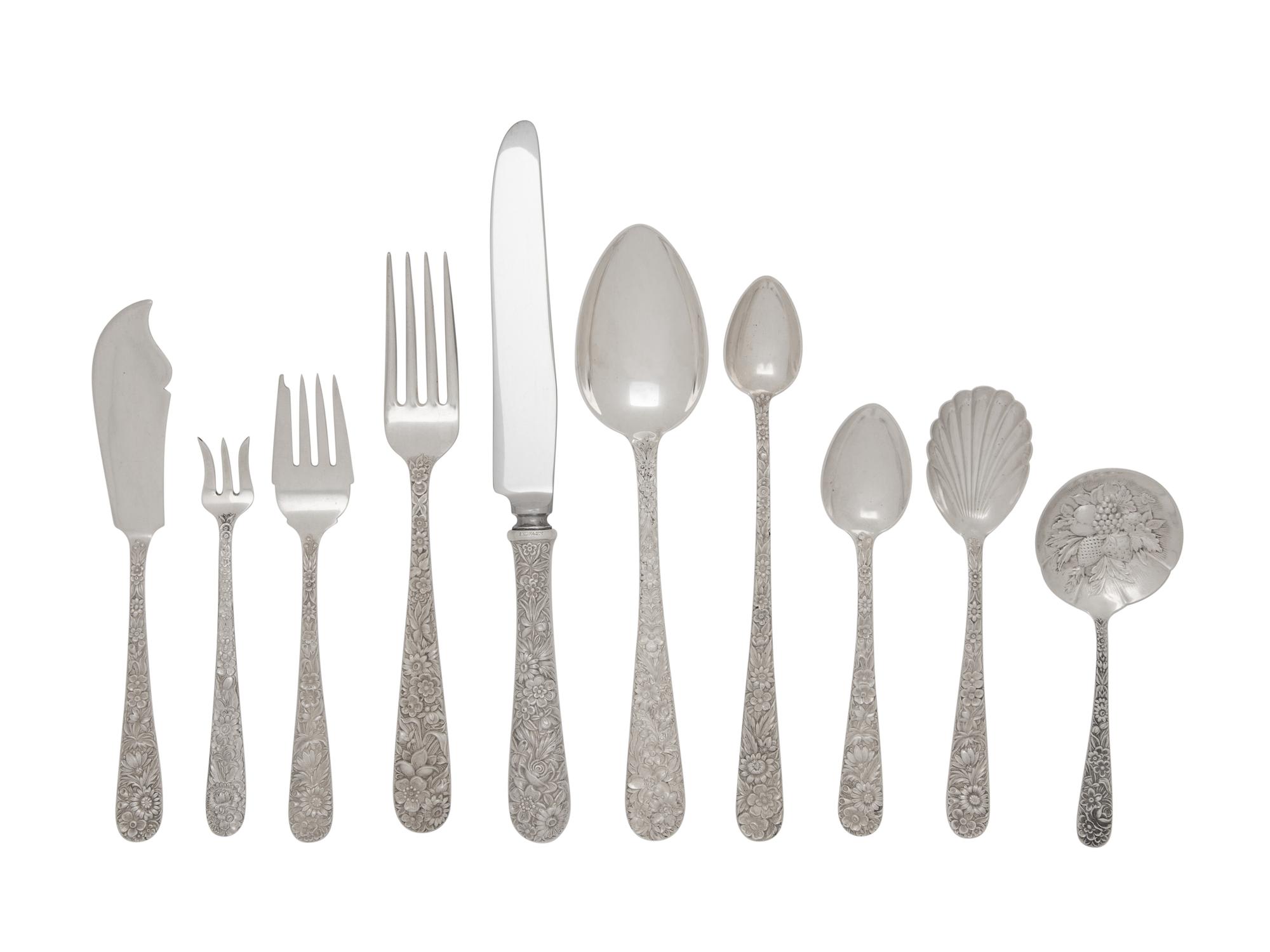 An American Silver Flatware Service