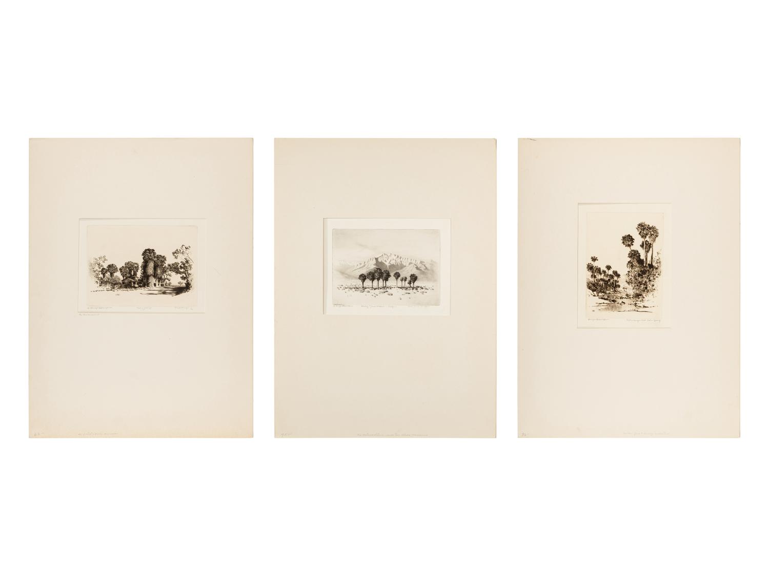 Three Works: Oasis of Seven Palms, Calif-, Palm Springs and Palm Canyon near Palm Springs