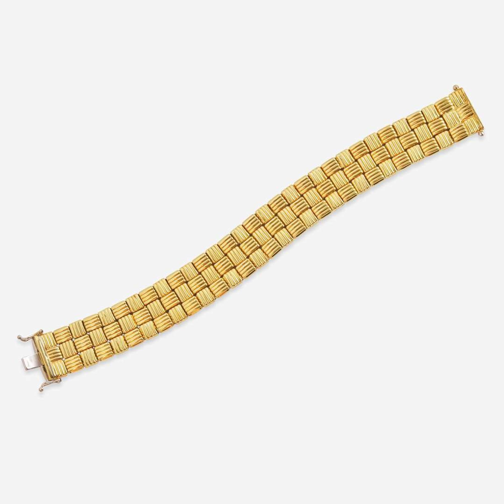 A Two-Tone 18K Gold Bracelet