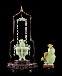 Two Chinese Hardstone Flower Vases