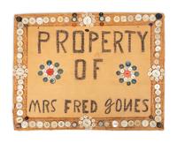 Collecting Buttons Is My Hobby, Property of Mrs. Fred Jones and Untitled (Flowers) (three works)