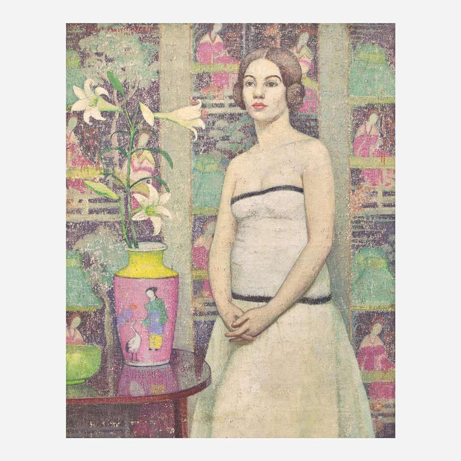 Emma Fordyce MacRae (American, 1887–1974) The Dreamer (Rolande in White with Easter Lilies)