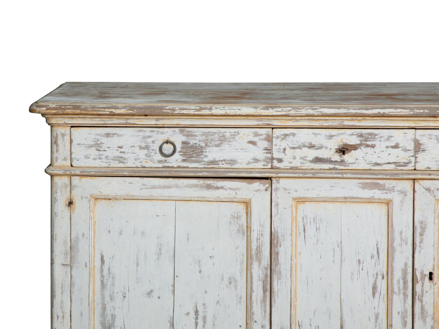 A French Provincial White-Painted Serving Cabinet