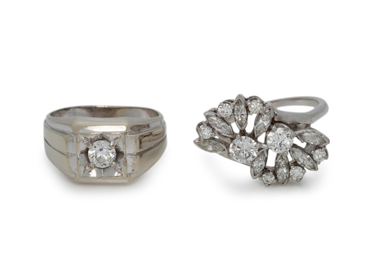 COLLECTION OF DIAMOND RINGS