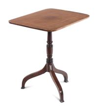 A George III Style Mahogany Tilt-Top Tea Table