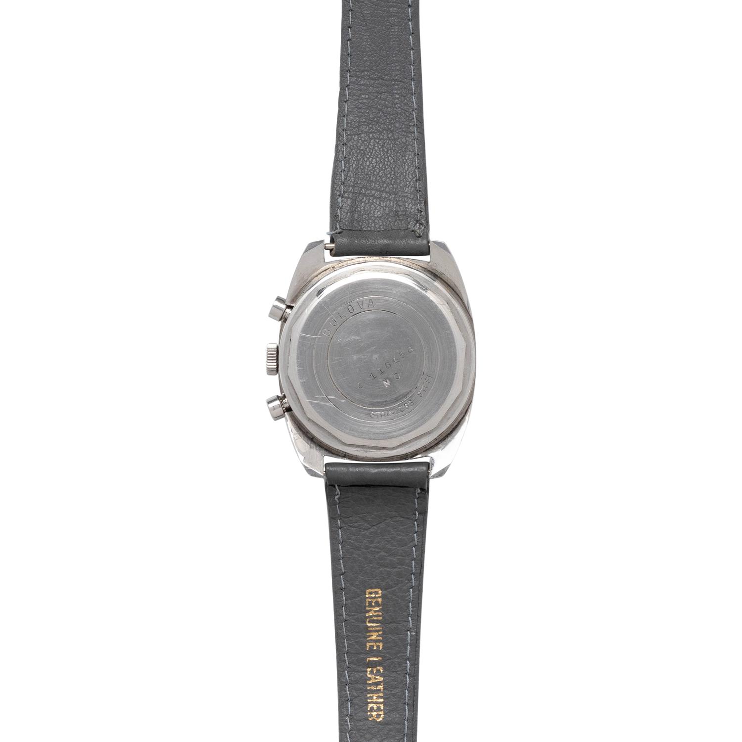 BULOVA, STAINLESS STEEL CHRONOGRAPH WRISTWATCH
