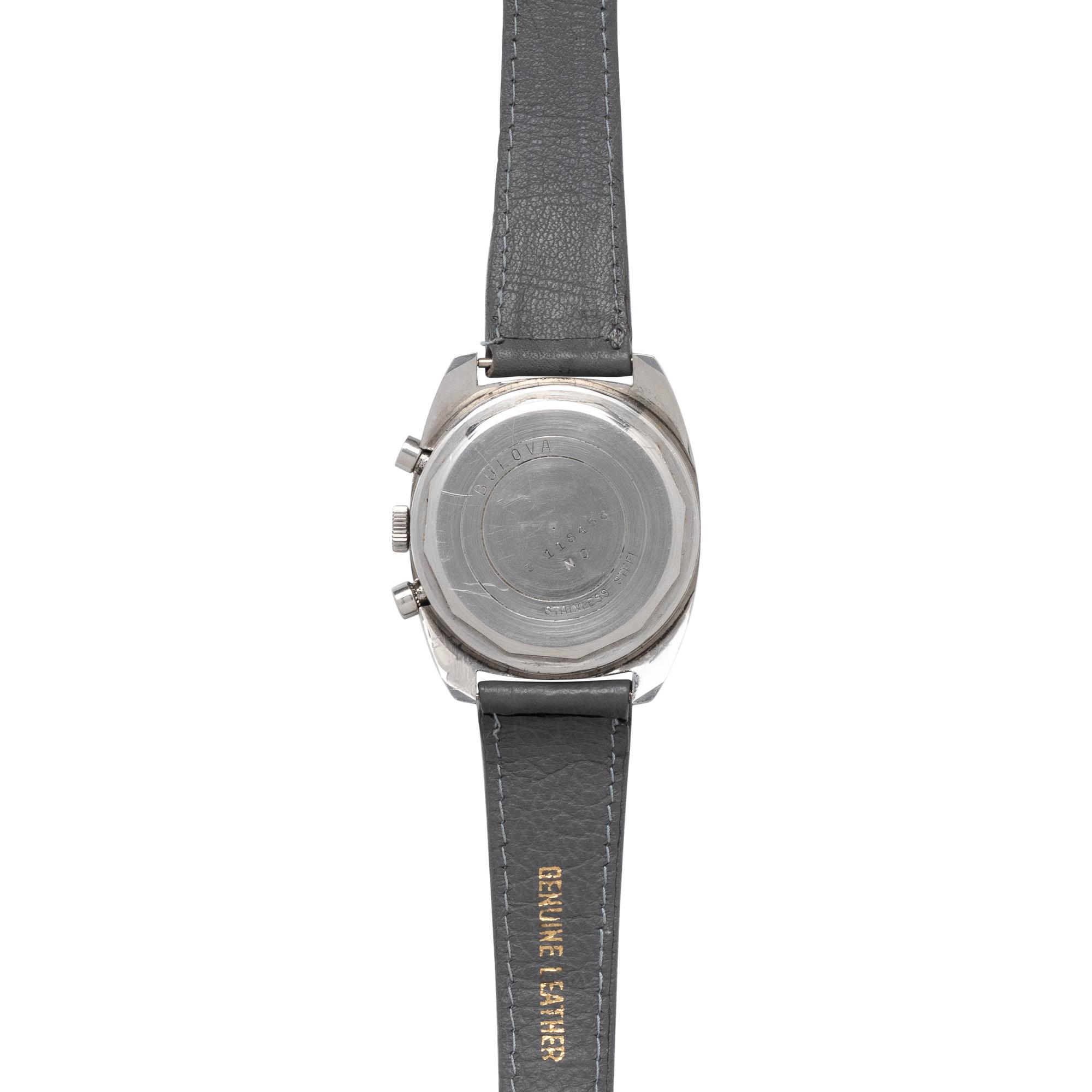 BULOVA, STAINLESS STEEL CHRONOGRAPH WRISTWATCH