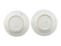A Pair of Herend Vienna Porcelain Blue and White Porcelain Chargers