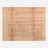 [Declaration of Independence] [Pennsylvania] Wilson, James Partially-Printed Document, signed