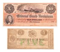[CONFEDERATE - CURRENCY]. A variety of Louisiana notes, including: