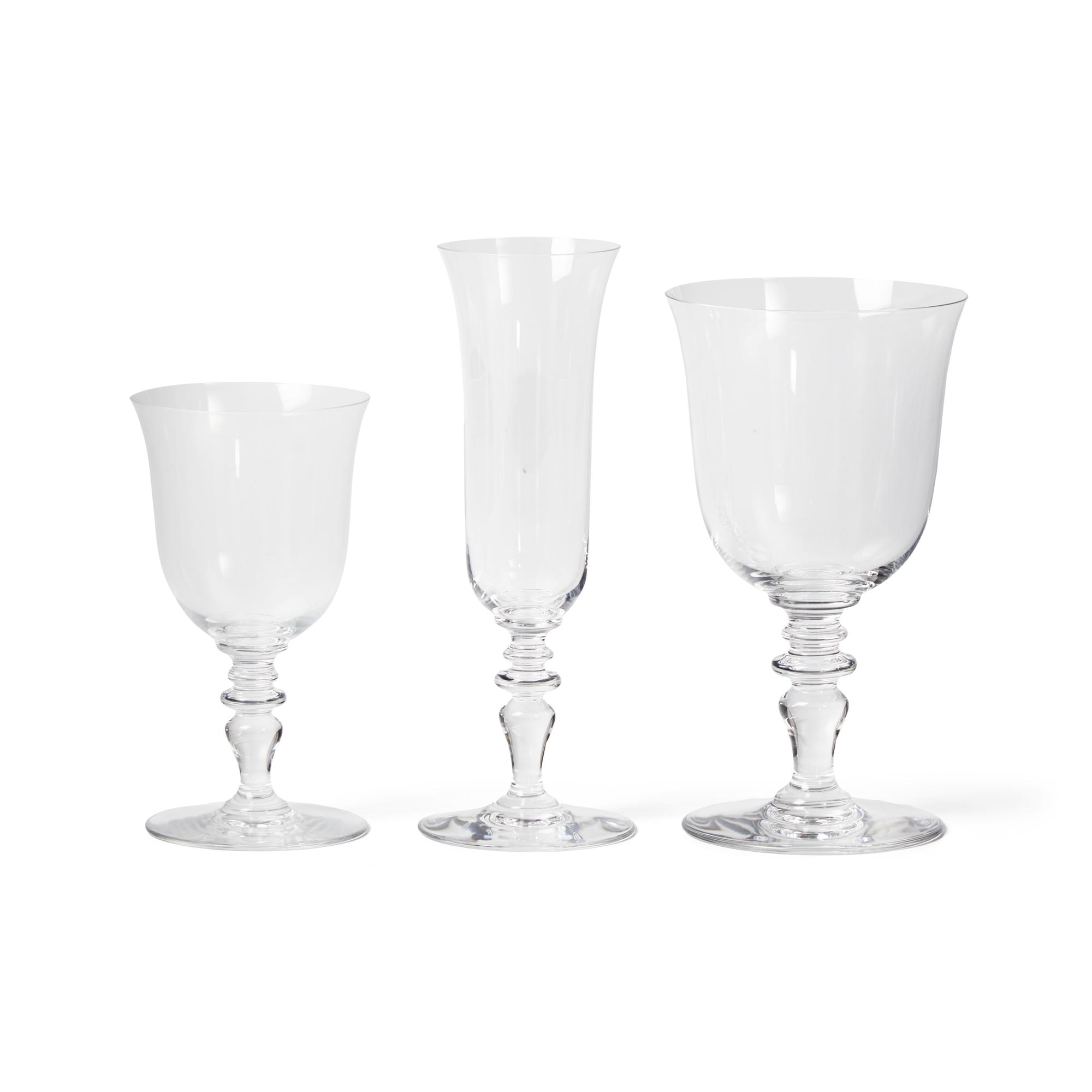 A Baccarat Glass Stemware Service
