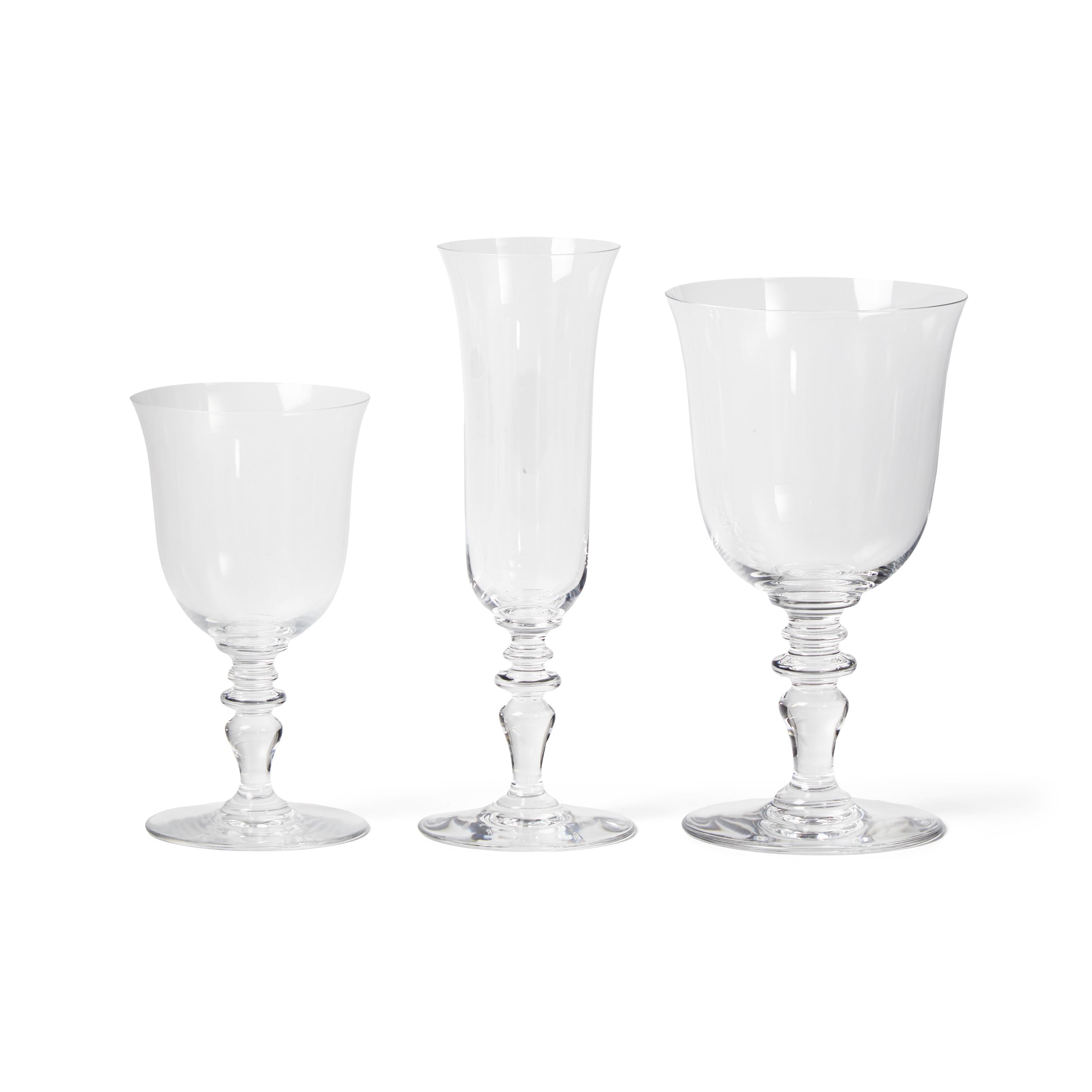 A Baccarat Glass Stemware Service