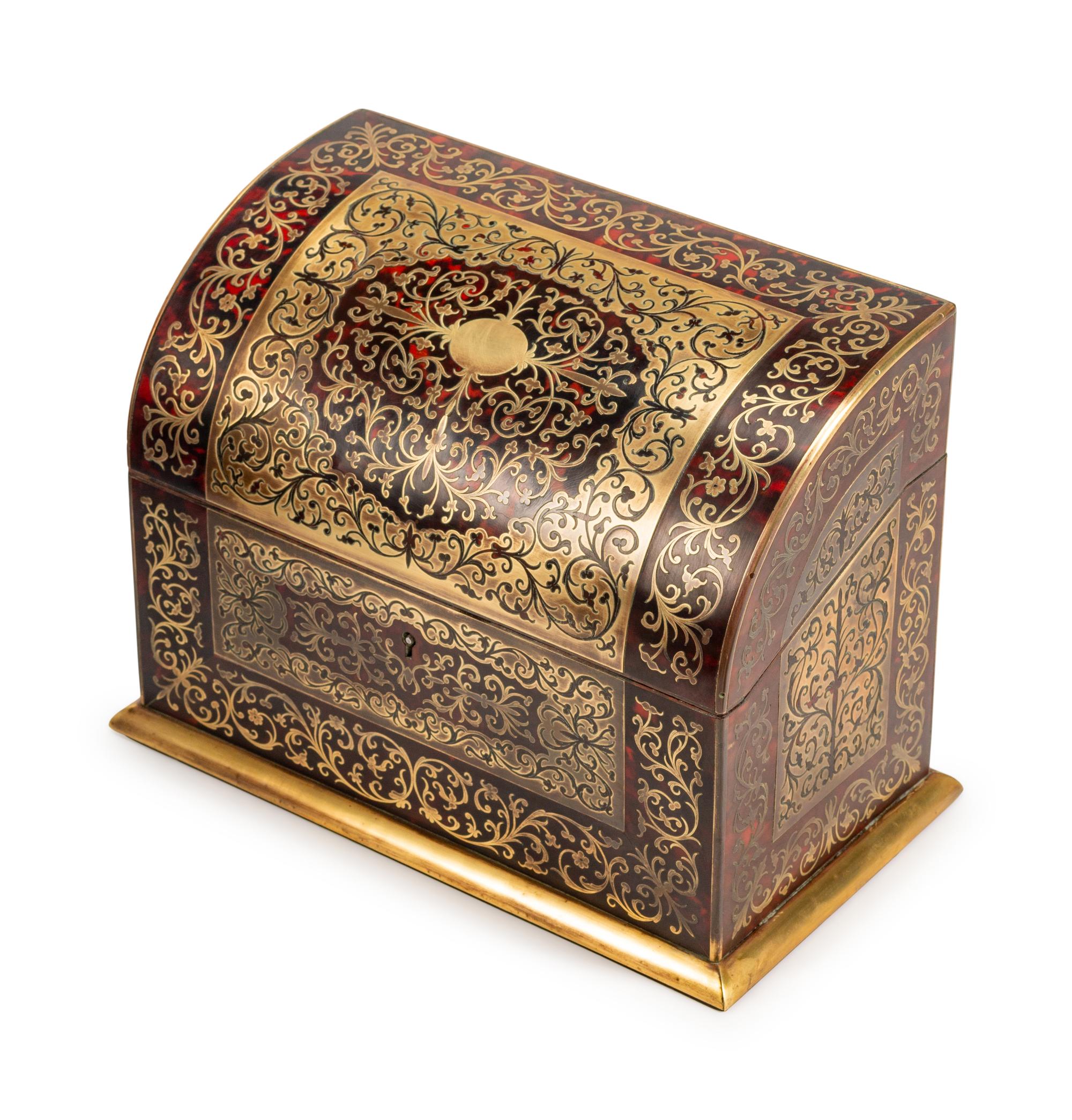 A French Boulle Eight-Piece Desk Set — 19TH CENTURY