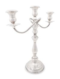 A Group of American Silver Candlesticks and Candelabras