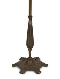 A Pair of Patinated Metal Lantern Style Floor Lamps