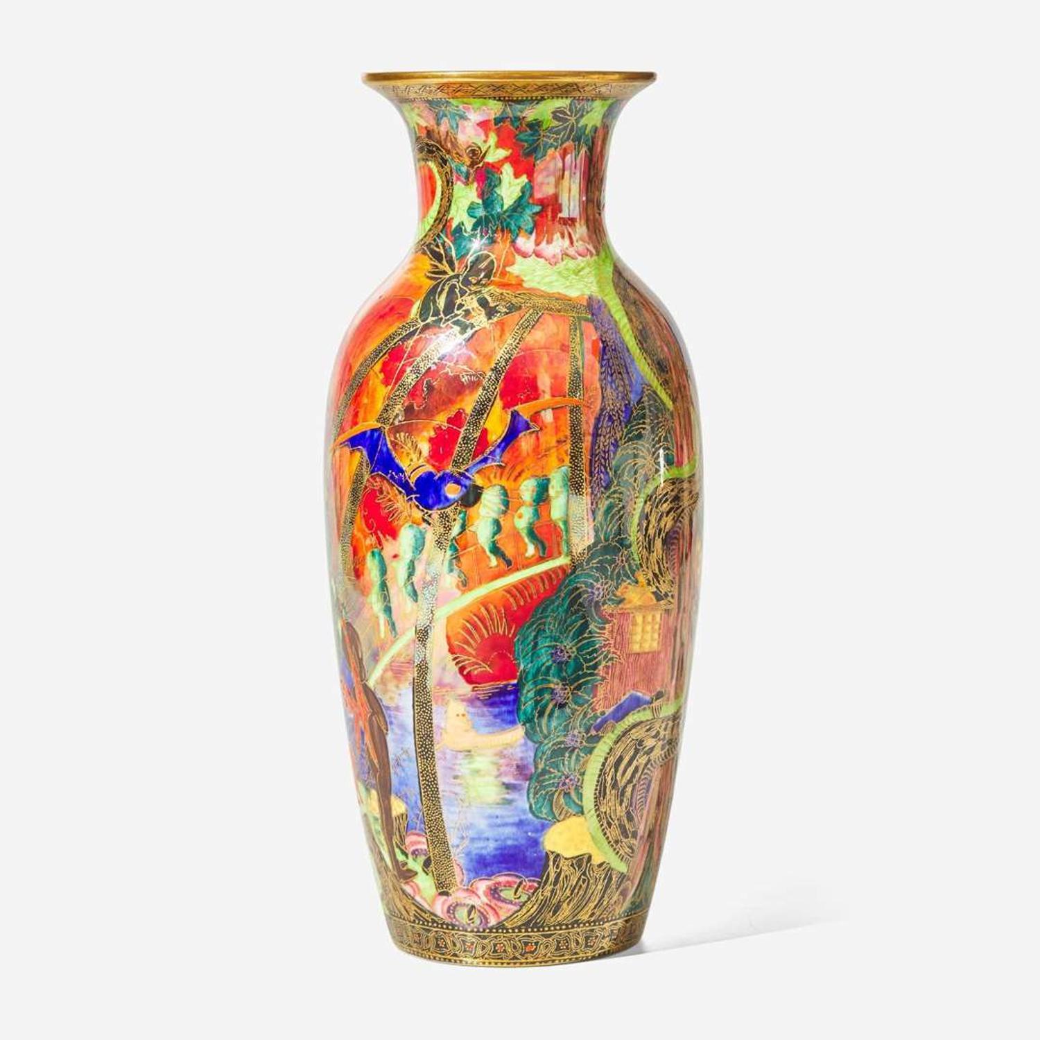 A Large Wedgwood Flame Fairyland Lustre Vase UK, circa 1920