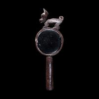 A Chancay Wood and Anthracite Mirror
