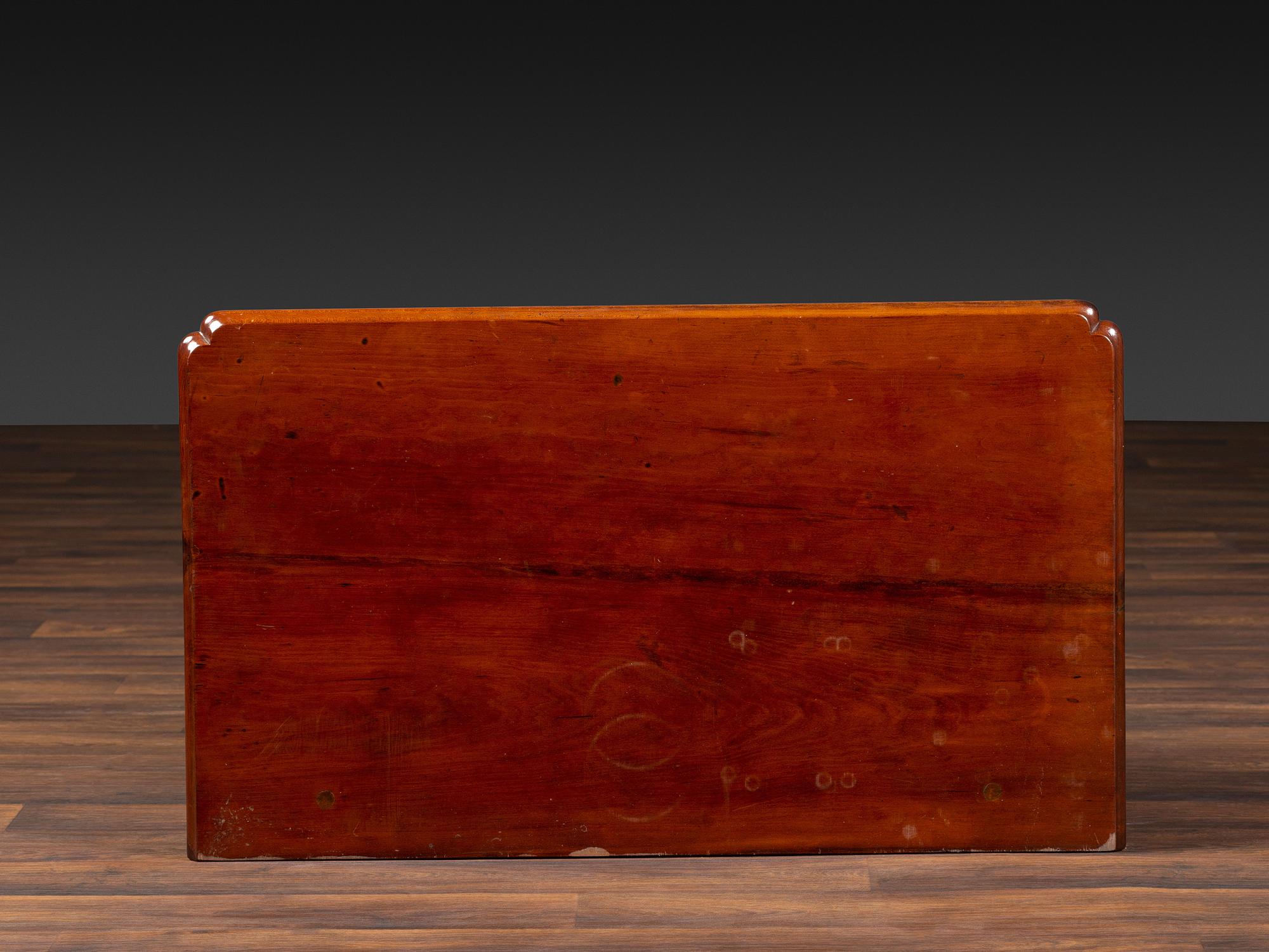 A Queen Anne Cherrywood and Maple Pad Foot Dressing Table