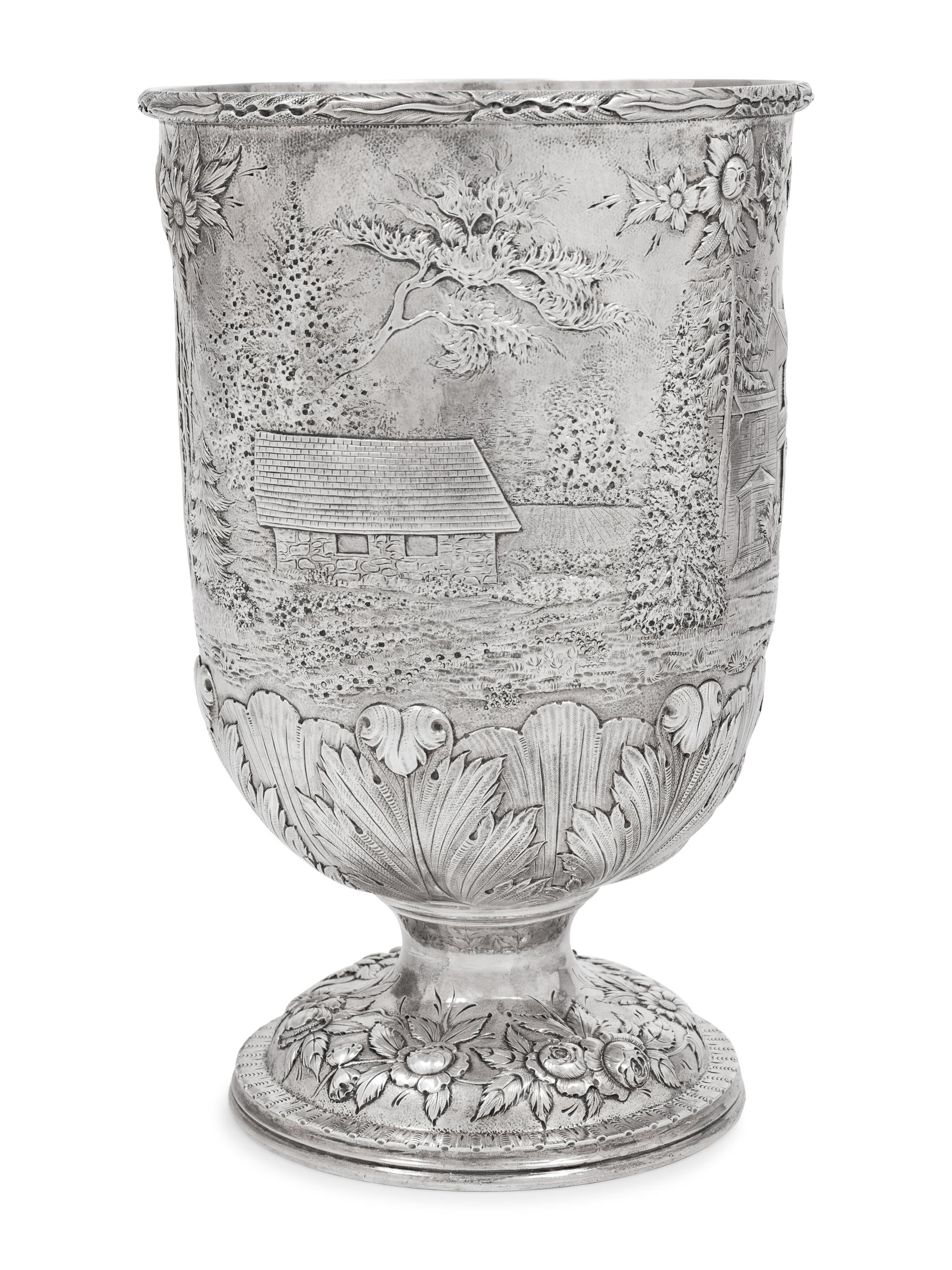 A Rare S. Kirk & Son Silver Vase