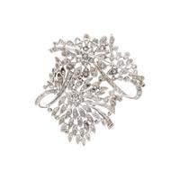 DIAMOND FLOWER BROOCH