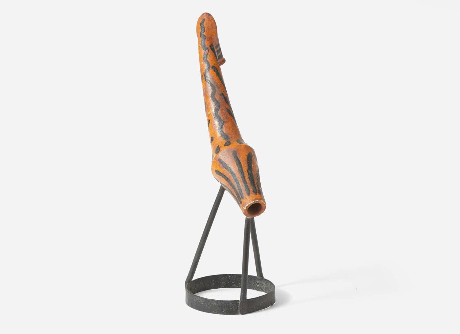 Wharton Esherick, Rare Iron and Ceramic Giraffe Sculpture