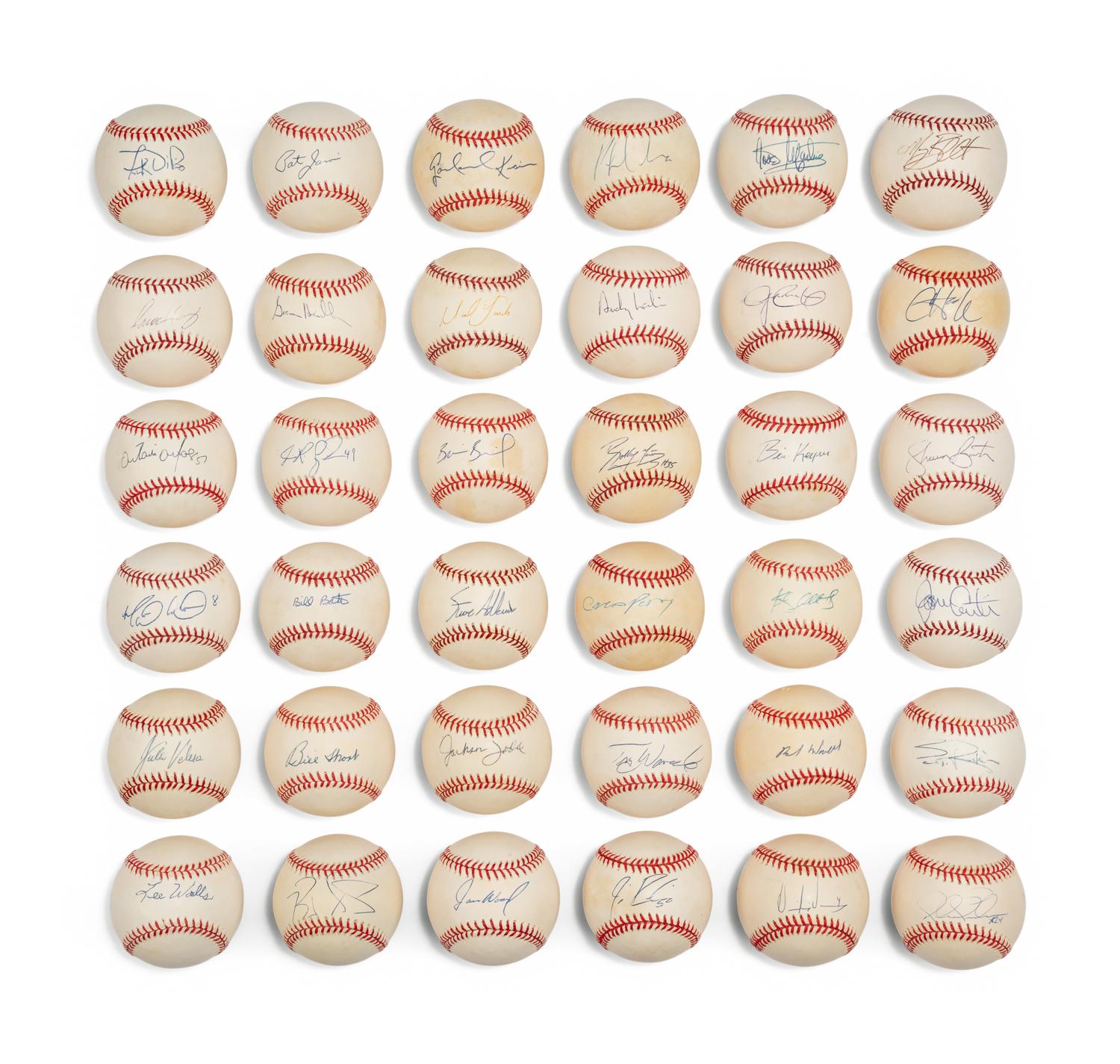Bases Loaded Signed Autograph Baseball Group No. 6
