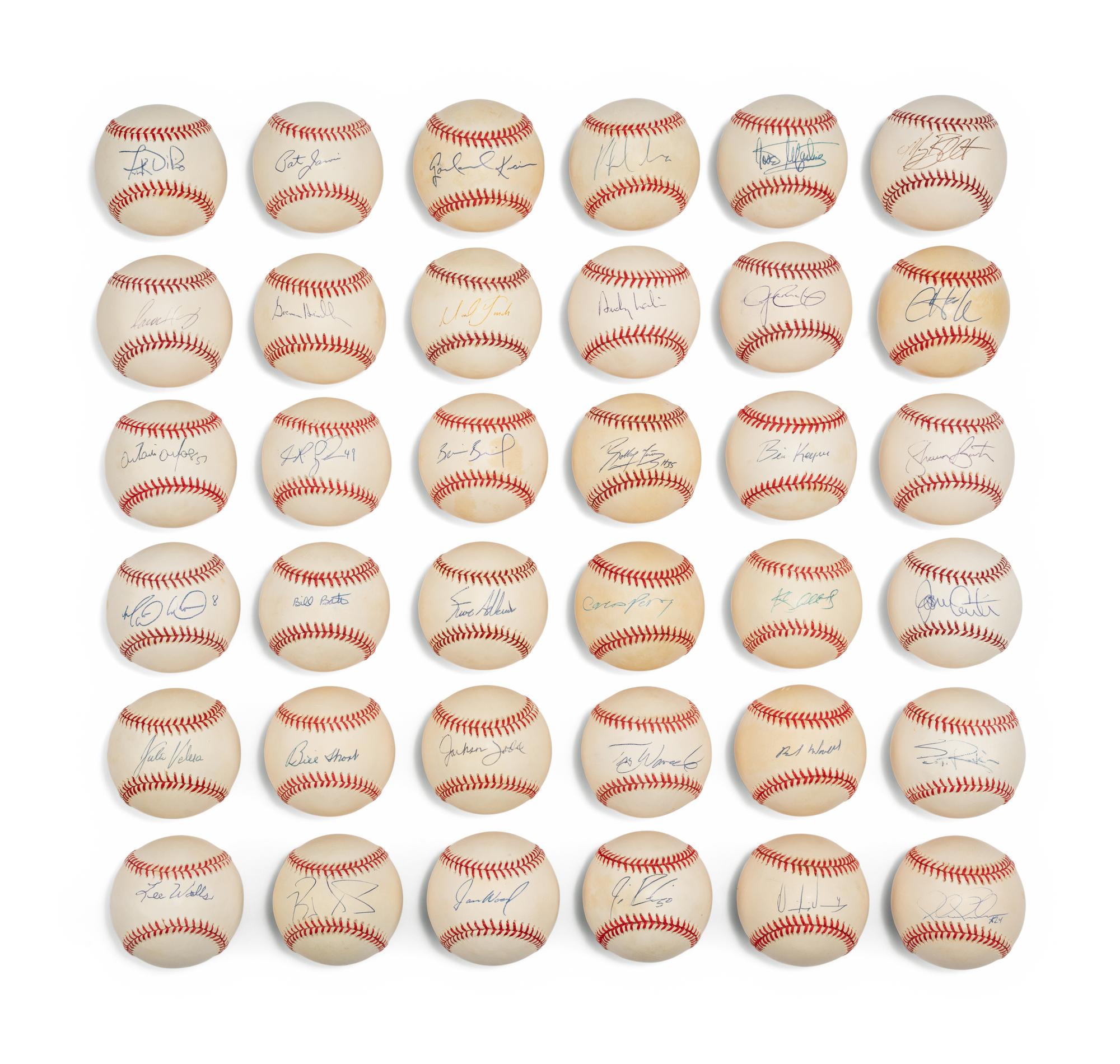 Bases Loaded Signed Autograph Baseball Group No. 6