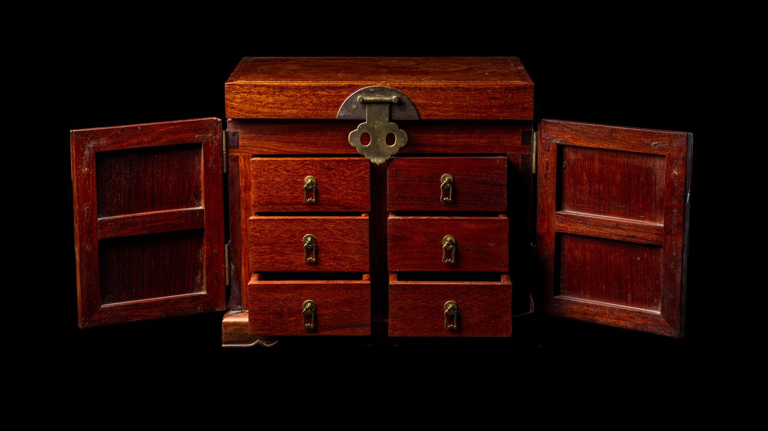 A Chinese Huali Wood Seal Chest