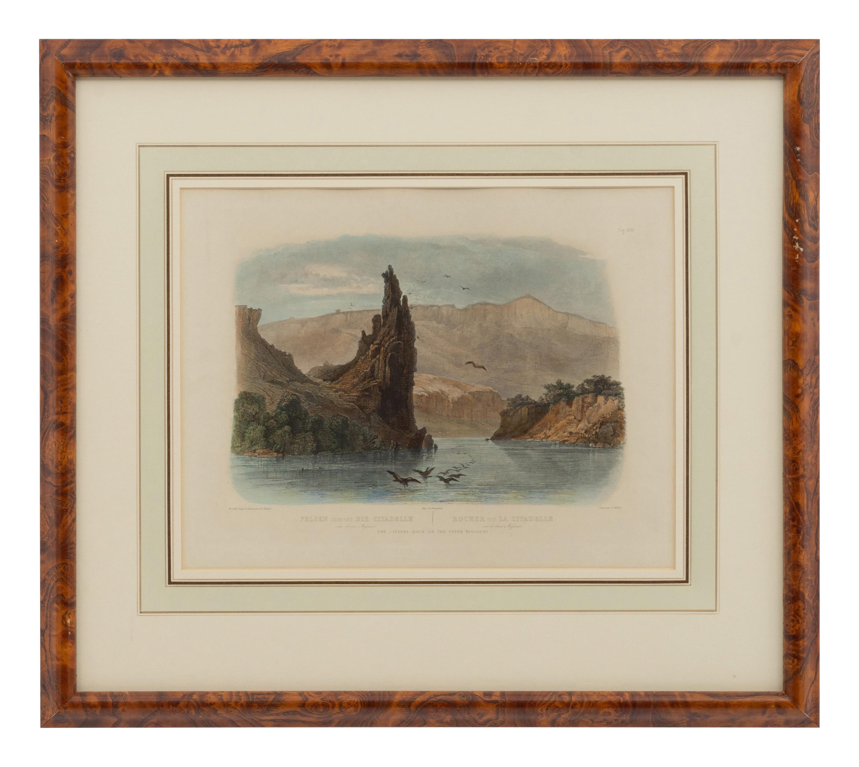 The Citadel-Rock on the Upper Missouri, Tower Rock on the Mississippi, and Junction of the Yellow-Stone River with the Missouri (three works)