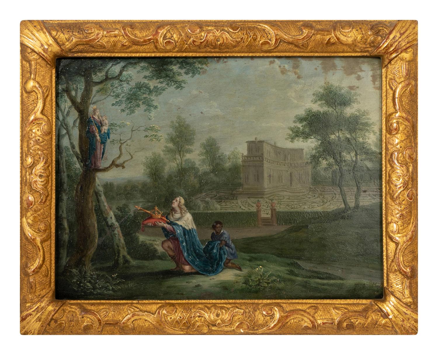 Virgin Mary Appearing Before Saint Louis of France
