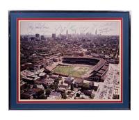 A 1984 Chicago Cubs Team Signed Autograph Wrigley Field Photo (Beckett Authentication Services BAS Certified),