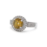 YELLOW SAPPHIRE AND DIAMOND RING