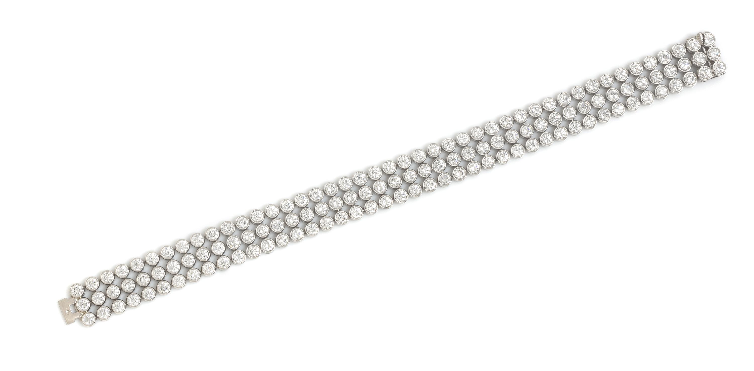 A Platinum and Diamond Bracelet, Harry Winston, 42.65 dwts.