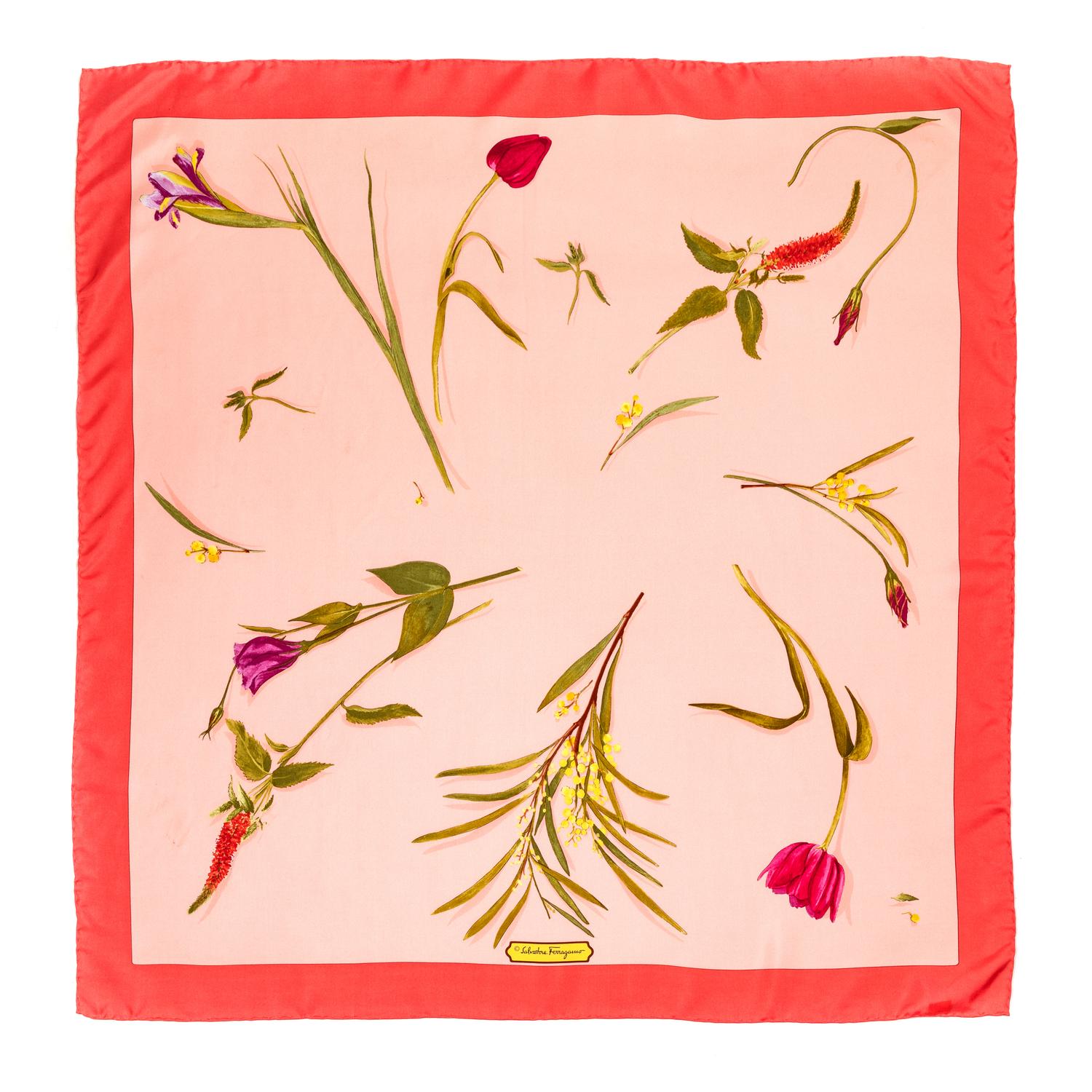 Salvatore Ferragamo Silk Scarf, 1980-90s