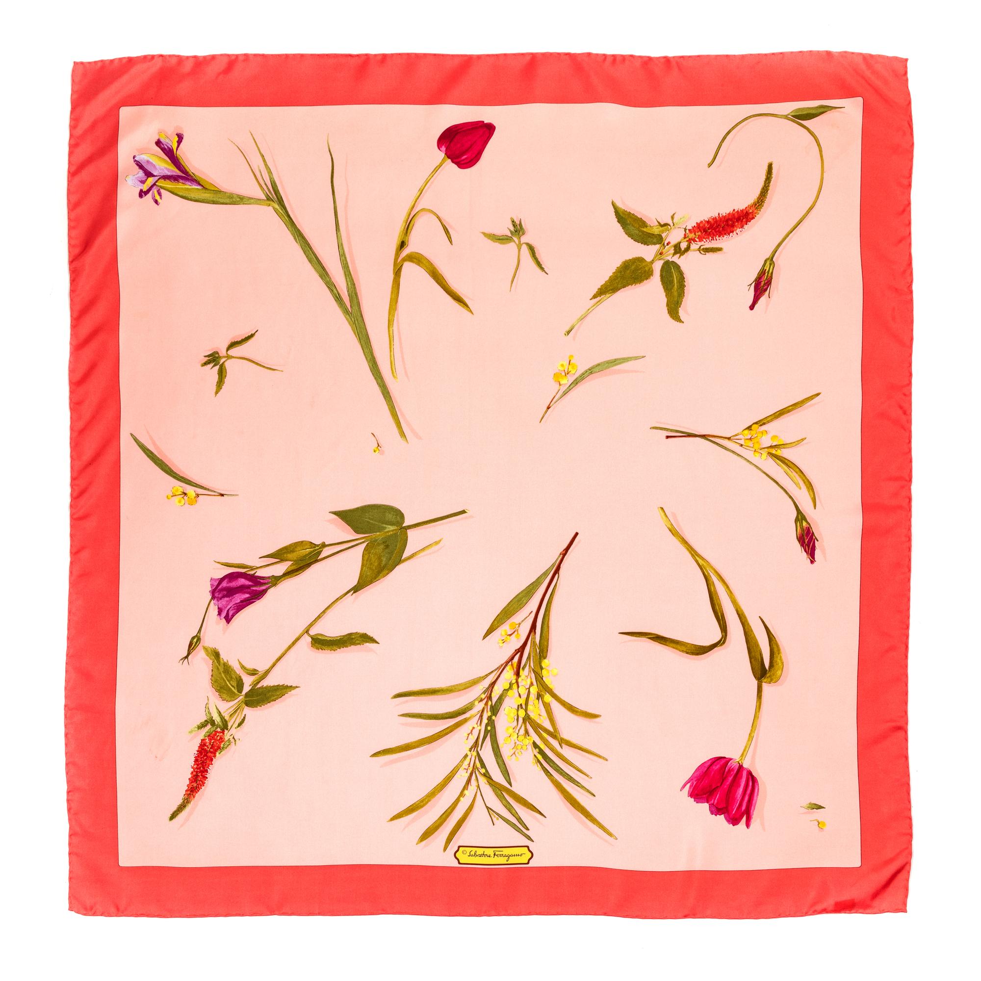Salvatore Ferragamo Silk Scarf, 1980-90s
