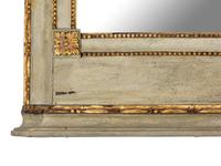 A French Provincial Green-Painted and Parcel-Gilt Mirror