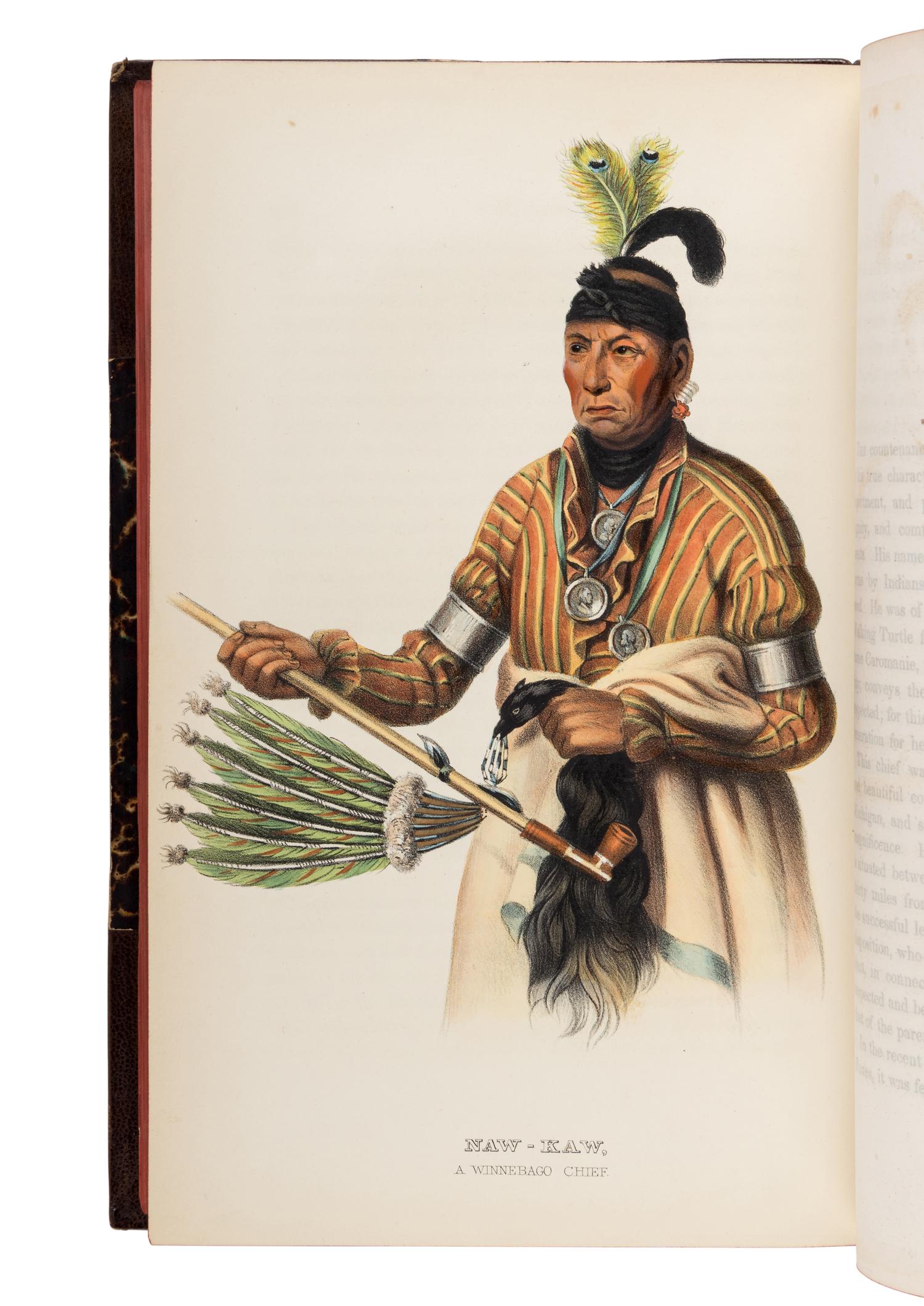 MCKENNEY, Thomas Loraine (1785-1859) and HALL, James (1793-1868). History of the Indian Tribes of North America. Philadelphia: J. T. Bowen, 1848-1850.