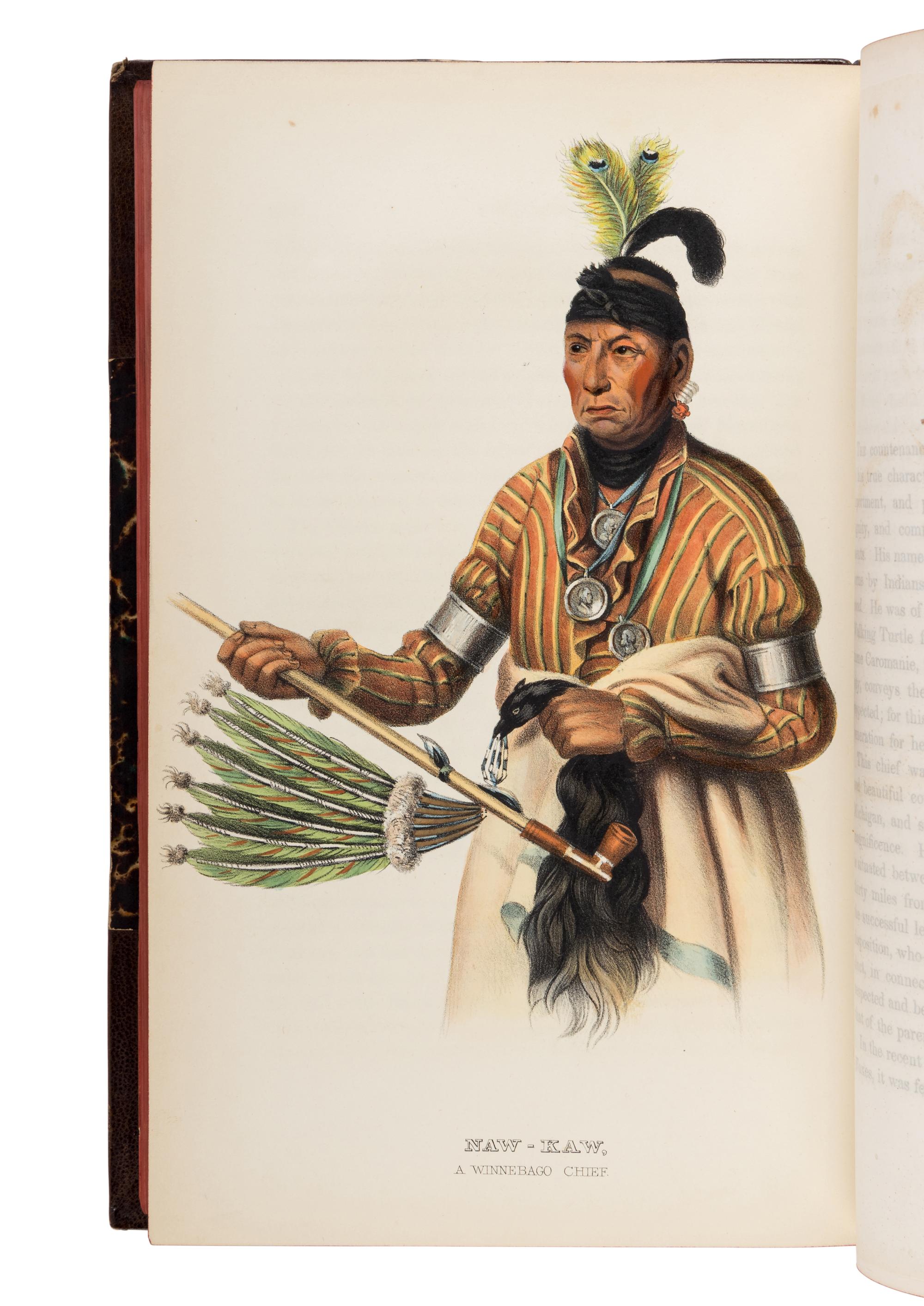 MCKENNEY, Thomas Loraine (1785-1859) and HALL, James (1793-1868). History of the Indian Tribes of North America. Philadelphia: J. T. Bowen, 1848-1850.