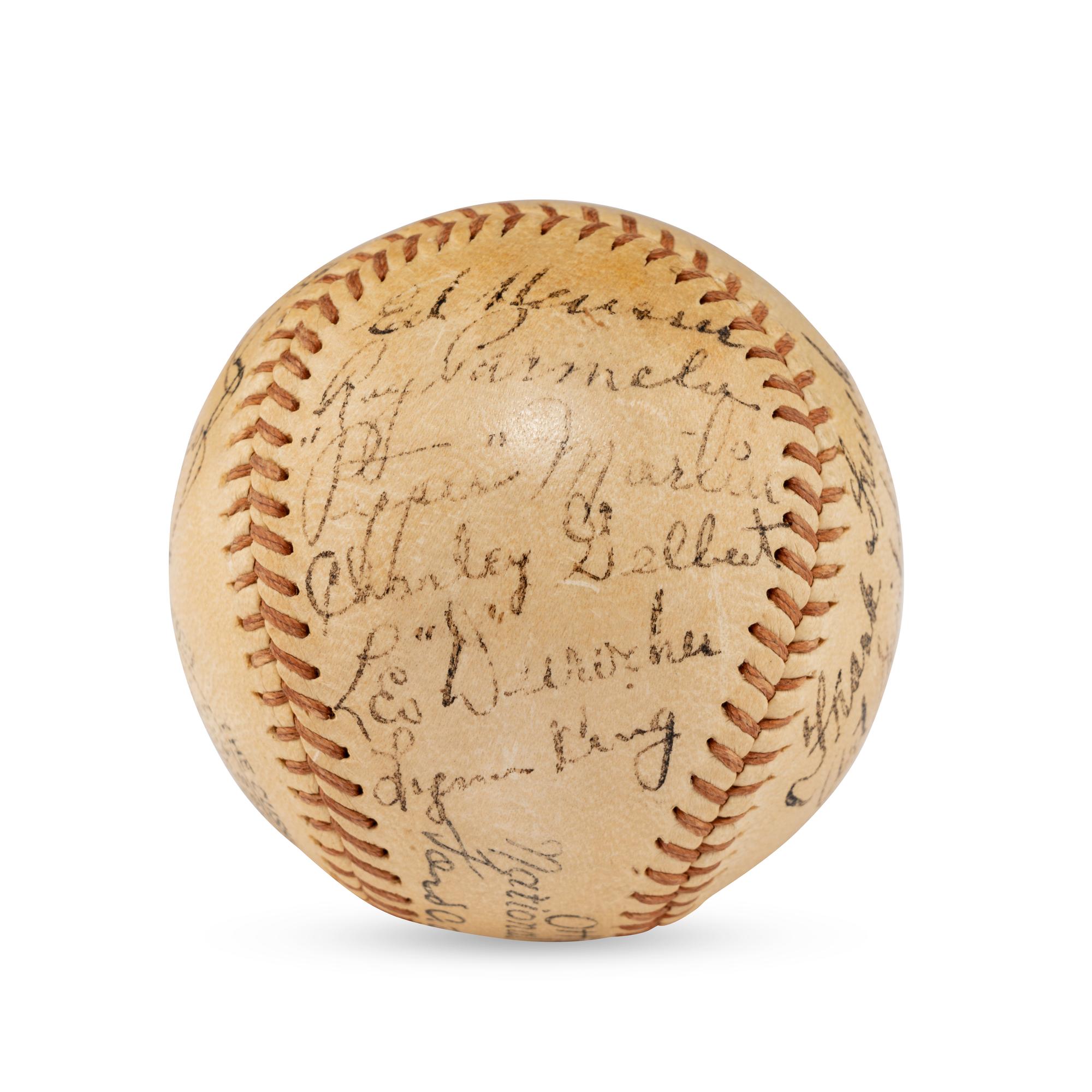 A 1936 St. Louis Cardinals Team Signed Autograph Baseball (Beckett Authentication Services Letter of Authenticity)