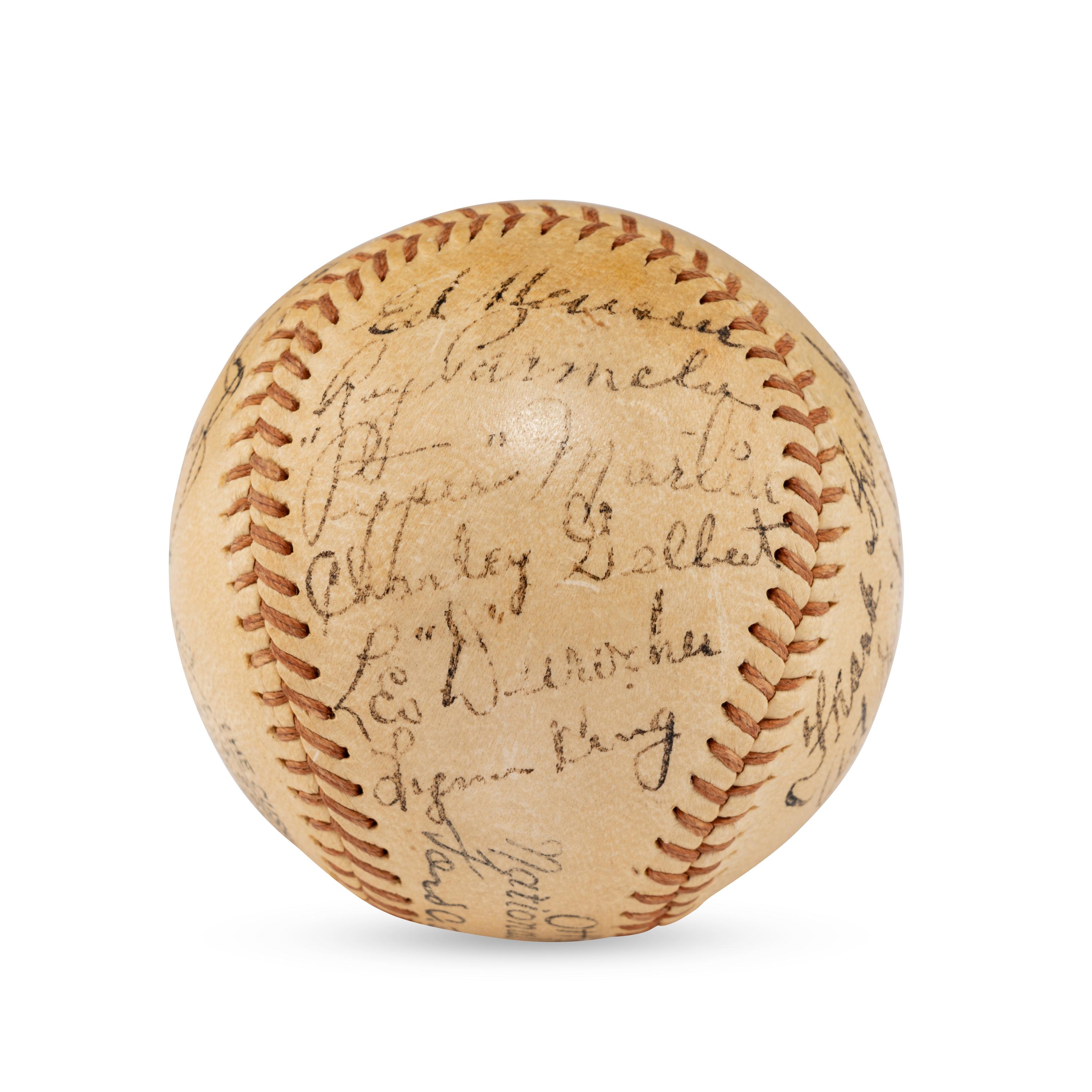 A 1936 St. Louis Cardinals Team Signed Autograph Baseball (Beckett Authentication Services Letter of Authenticity)
