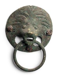 A Roman Bronze Lion Handle